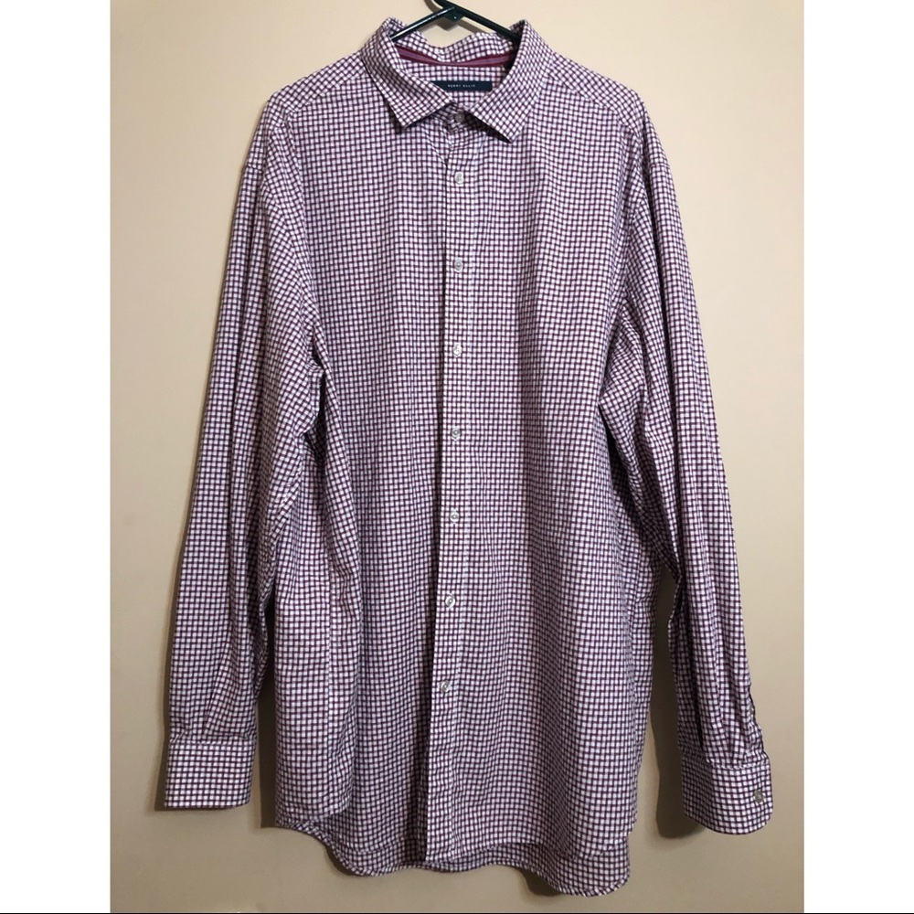 Perry Ellis Red/White Men Button Down